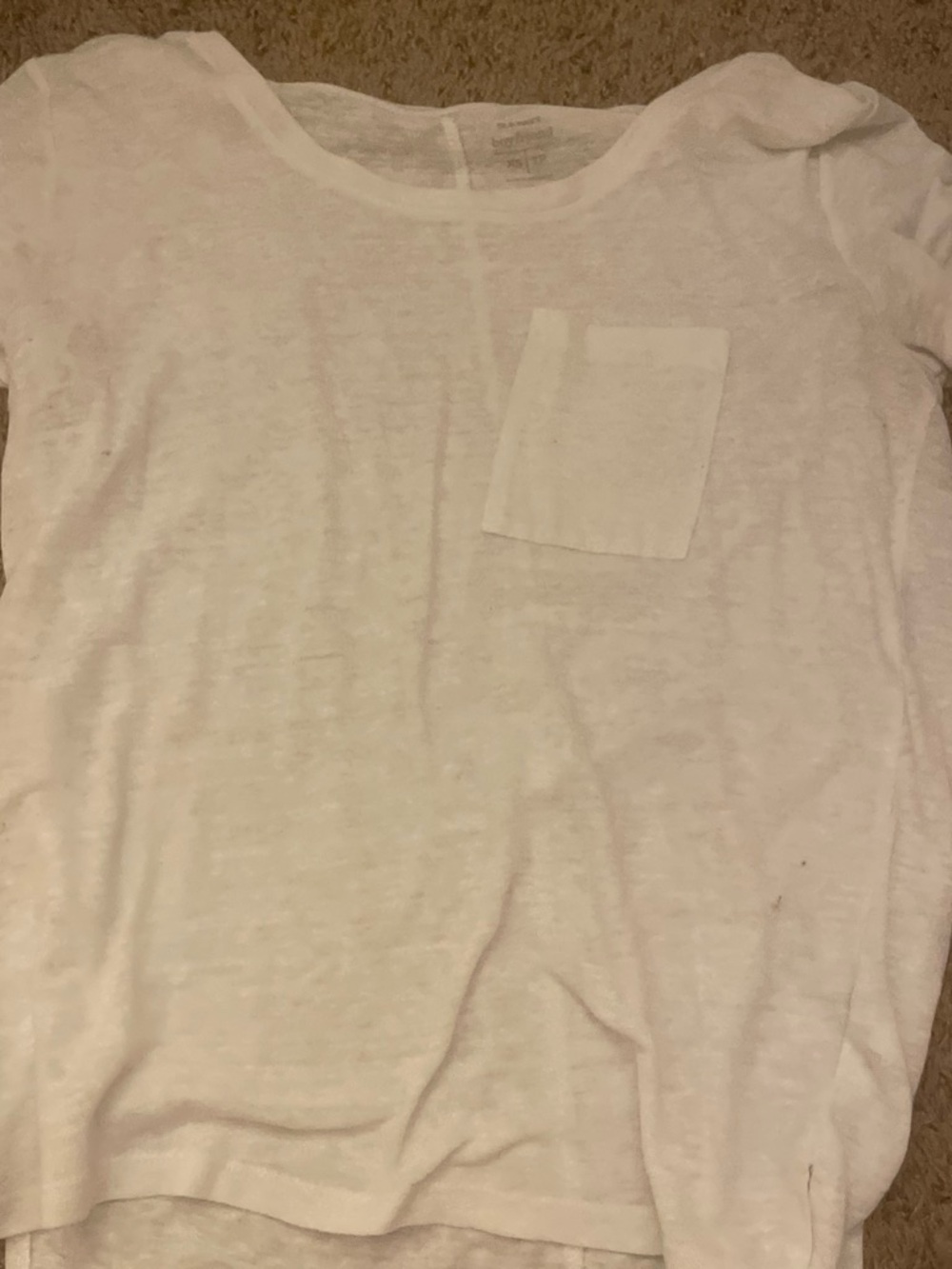 Old Navy White Boyfriend Tee